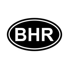 Bahrain BHR Oval Country Code Vinyl Decal Sticker for Car Window Laptop & More