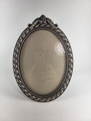Oval Pewter Frame…Outside measures…. 7 3/8″H x 4 3/4″W