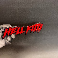 1x HELL KITTY Custom Text 3D Acrylic Car Emblem Badge Multicolor Fender Decal