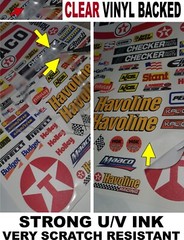 Clear Matte Vinyl Sticker Sheet 49-R/C MODEL Decal fits 1/24-1/16 Scale revellsy