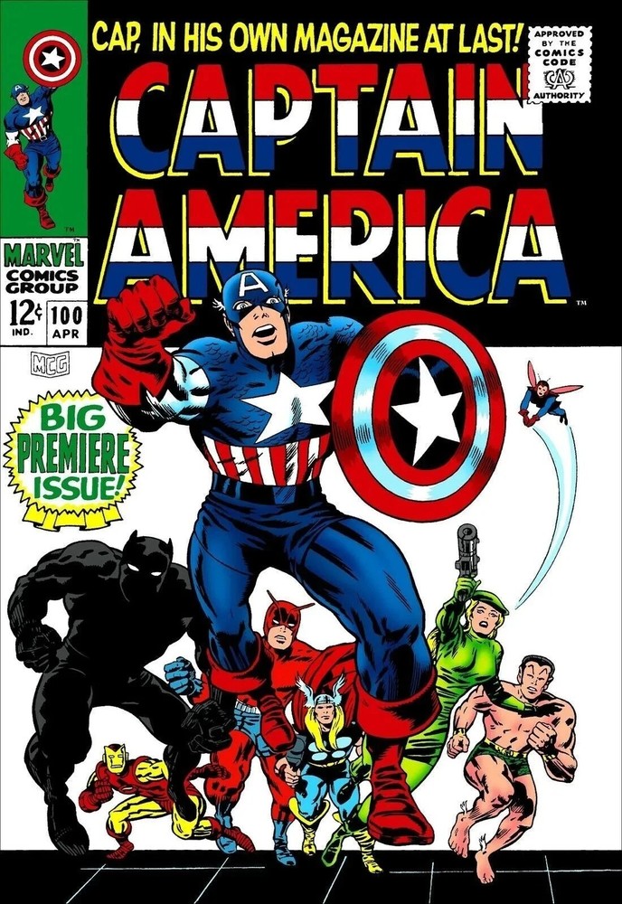 CAPTAIN AMERICA #100 COMIC BOOK COVER Poster print 11″x17″ inches home decor