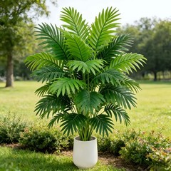 4FT Artificial Palm Tree with Large Fan-Shaped Leaves for Indoor