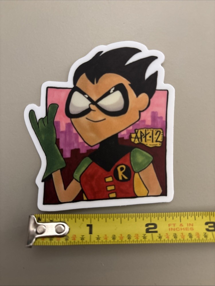 Robin Teen Titans Go (Decal Is Dishwasher Safe) Animated Comic Fan Art Cosplay