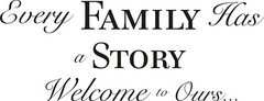 Wall Decal inspirational Quote Family Story Welcome Vinyl Decor Black gz448