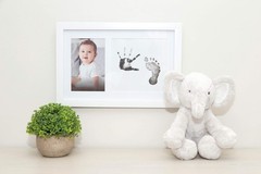 Little Pear Baby Handprint & Footprint Frame, One Size, White Babyprint Frame