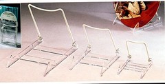 Set of 6 Vinyl Coated Adjustable Utility Collector Plate or Bowl Stands