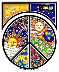 Peace Symbol In/Outdoor Weather Resistant Sticker Decal Dan Morris Hippie Yeti