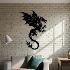 Dragon Metal Wall Art Dragon Decor Fantasy Dragon Rustic Home Decor