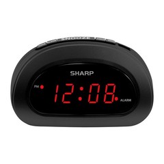 Small, SpaceSaving Digital Alarm Clock – Compact Bedside Clock with Large Red…