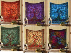 Mandala Tapestry Animal print Bohemian Bedspread Handmade Wall Decor Covering