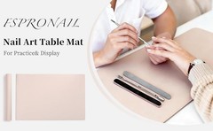 MAT ONLY) Nail Art Table Mat, Foldable Nail Art Hand Rest Pad, Microfiber PU