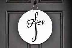 Jesus Cross Vinyl Decal Christian Faith Religious Car Window Sticker