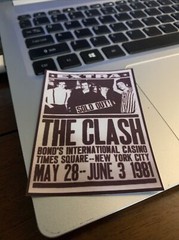 Concert Poster Sticker The Clash Bonds Casino 1981