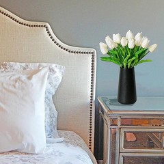 20Pcs Tulips Artificial Flowers Real Touch 13.5″ PU Faux Flowers Tulip Stems …