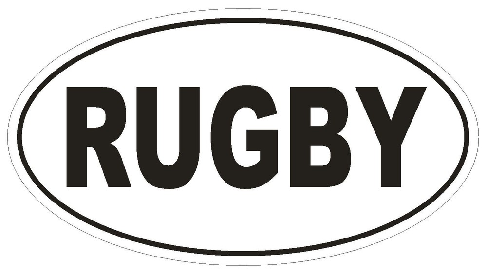RUGBY Oval Bumper Sticker or Helmet Sticker D527 Laptop Cell Phone Euro Oval
