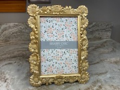 Shabby Chic Gold Tone Sunflower Photo Frame 4×6 Vertical Or Horizontal New