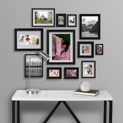 4×6 8×10 11×14 12×16 Wood Photo Frame Set Wall Mount Tabletop Poster Display US