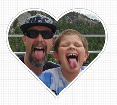 10x 6x 2x Custom Heart Stickers PHOTO QUALITY Picture Family Love Kids Mom Dad