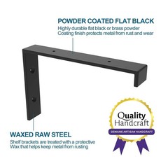 Shelf Bracket, Heavy Duty Floating Shelf Brackets 10-Inch Long, 4-Pack Bracke…