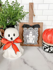 Mini Square Baroque Ghost Halloween Charm / The Round Top Collection