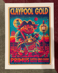 Primus Claypool Gold Boston Poster Frog Brigade Concert Wall Art Print Gift