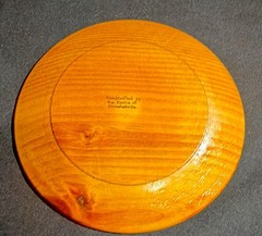 Handmade Hand Painted Floral Wood Round Decorative Plate Brown/Multicolor