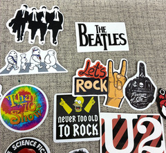 100+ Rock Band Stickers Lot Punk Metal Rock Music Decals For Laptop Guitar Case