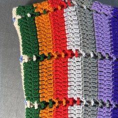Multicolor Crochet Afghan Blanket Throw Granny Cottagecore 50 W X 78 L