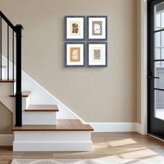 Versatile Blue 8×10 Frame with Removable Mat for Vertical or Horizontal Display