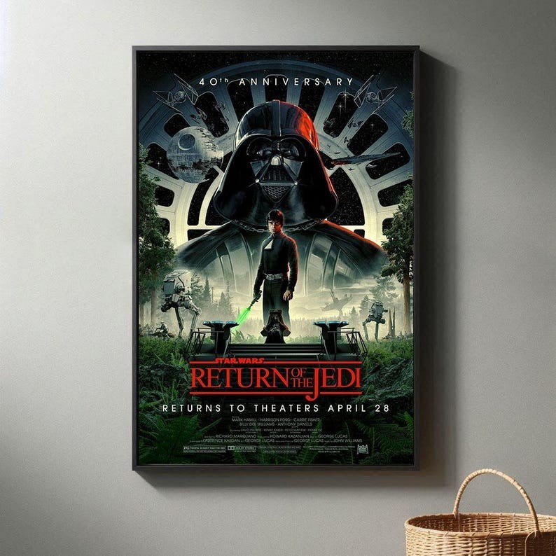 Star Wars – Return of the Jedi 40th Anniversary Movie Poster – Wall Decor
