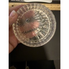 4″Round cut lead crystal ring holder