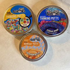 NEW SEALED LOT OF 3 Thinking Putty MIXED EMOTION, CORAL REEF, SCENT ORANGESICLE