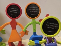 5 Vintage CBS DESIGNS FLEXO Buddies Bendable Photo Frame Family Kids Adults