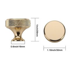 6 Pack Gold Kitchen Cabinet Knobs Gold Drawer Knob 1-1/5 inch Kitchen Cabinet…