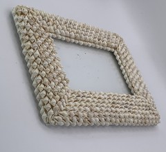 Real Seashell Picture Frame 4×6” Coastal Beach Theme. Table Top 1 Missing Shell