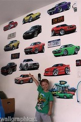 1981 Chevy Camaro Z-28 350 Cartoon Car Wall Decals Graphic Man Cave Poster Cling