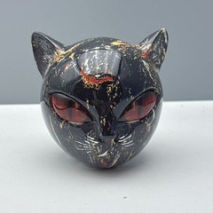 Luxury Black Cat Stone Sculpture Elegant Home Decor & Gift-Ready Craft Cat