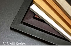 Custom Matted Picture Poster Frame & Mat 1-1/8″ Brown Modern 313VIII 16×20 24×36