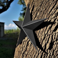 Black Rustic Dimensional Barn Star – 22″ Country Farmhouse Home Decoration