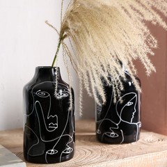 Ceramic Vase Irregular face Design Decorative Flower Vase for Home Decor Living