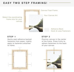 Canvas Float Frames 12X16 Frame, Natural Woodgrain for Finished Canvases, Vertic
