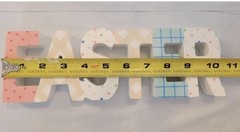 2024 Block Letter ‘Easter’ Free Standing Tabletop Sign – Spritz Easter Wood