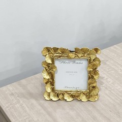LONG XIN 1PCS 4×4 Inch Vintage Photo Frame Resin Picture Frame Ginkgo Leaves …
