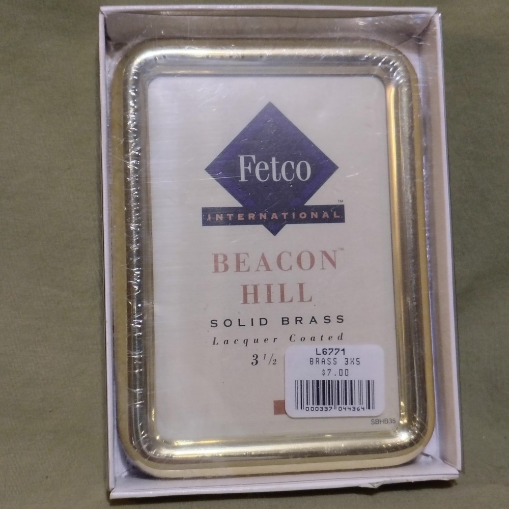 Fetco International Beacon Hill Solid Brass NEW Lacquer Coated 3.5″ x 5.5 Tall