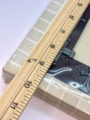 Wood & Silver Multi Silver Crosses Picture Frame Distressed Wood Photo Cross New
