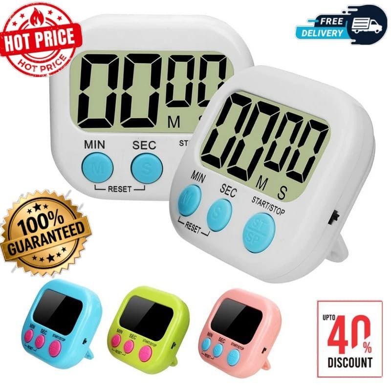 LED Counter Display Alarm Clock Manual Electronic Countdown Sports Magnetic Digi