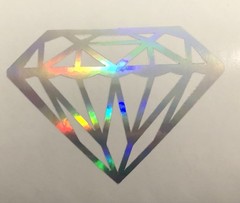 Diamond Decal Car Window Vinyl Jewel Love Laptop Sticker NEO CHROME OIL SLICK