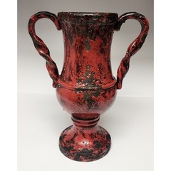 Uttermost 2 PC Red Rustic Ceramic Home Decorative Vase