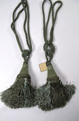Lot of 2 Nwt’s Green Drapery TieBacks Twisted Cord Regency Shabby Chic