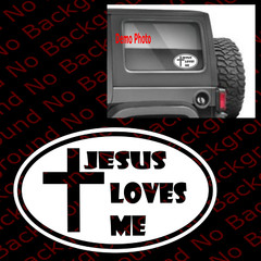 JESUS LOVES ME/Christian God for Laptop/Car Window Vinyl Decal DIE CUT JS003